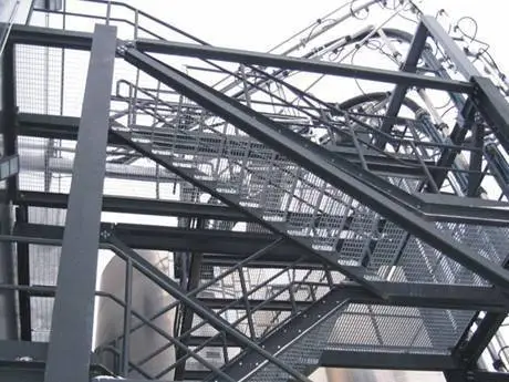 Press-Locked Steel Grating Stairs