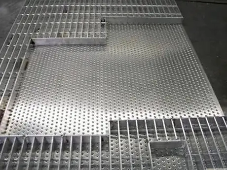 Perforated plate compound steel grating